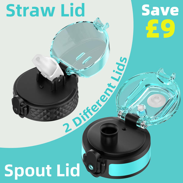 OLDLEY 1L/32oz Sports Water Bottle, 1000ml Motivational Drinks Bottle with Time Markings Leak Proof Drink & Lock Cover & No Straw, BPA Free for Adults Women Men Gym School Cycling Running Hiking