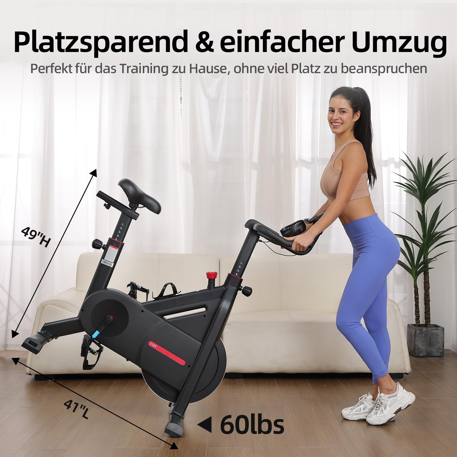 Bluearth Self-Powered-Fan Exercise Bike with Dynamic LED Light Effects, Pro Livestreaming Classes, Smart Exclusive App, 300 LBS Magnetic Resistance Indoor Stationary Cycling Workout Bike for Home