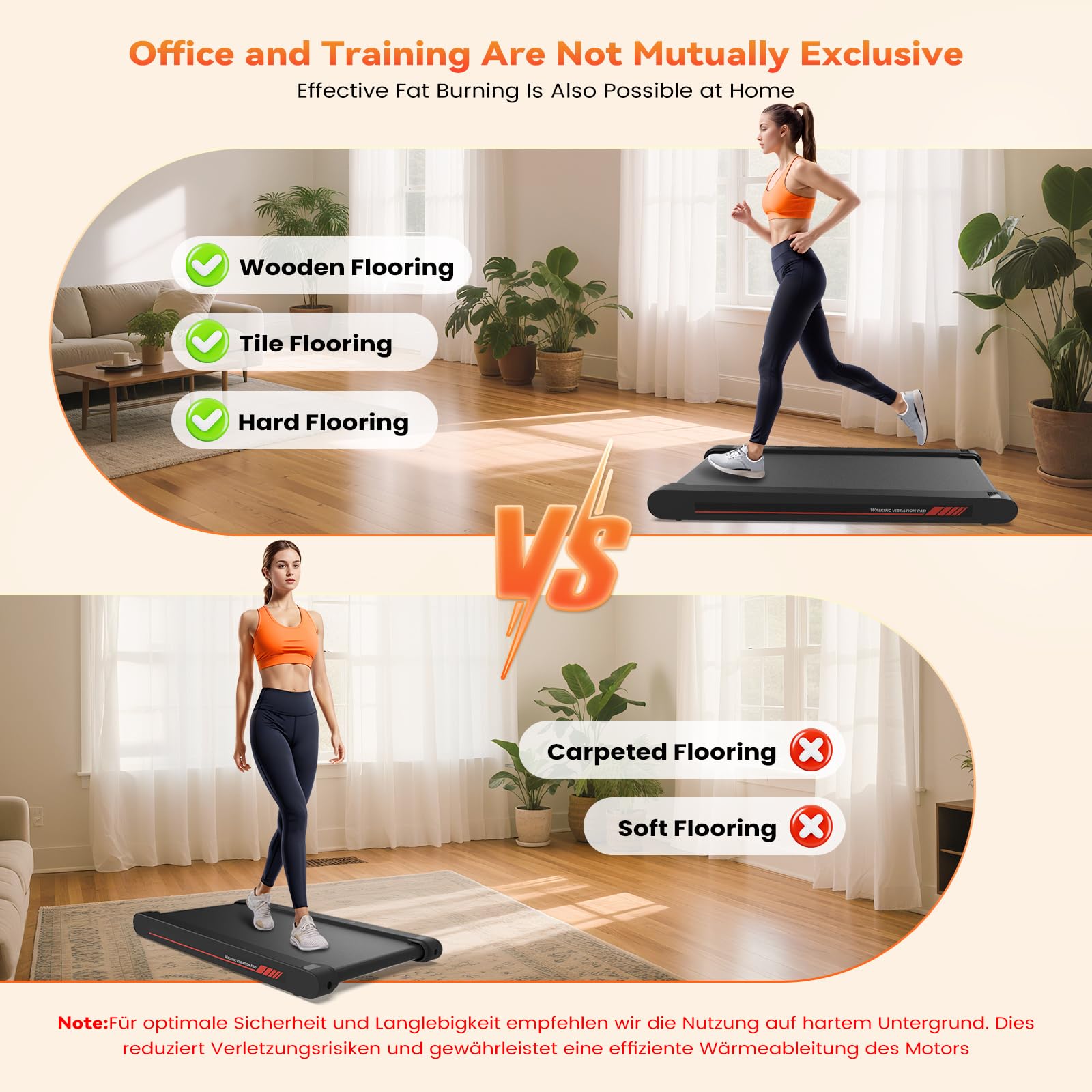 Lysole 4 in 1 Walking Vibration Pad, Under Desk Treadmill, 4 Vibration Modes, Portable Vibration Walking Pad for Homes and Offices