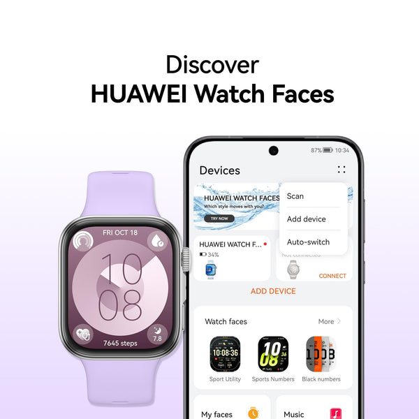 HUAWEI WATCH FIT 4 Pro Smart Watch, 1.82" Sapphire AMOLED Screen, Titanium Body, ECG & SpO2 Monitor, 10-Day Battery, 100+ Workout Modes, GPS, Waterproof, iOS Android Compatible, Fitness Tracker, Black