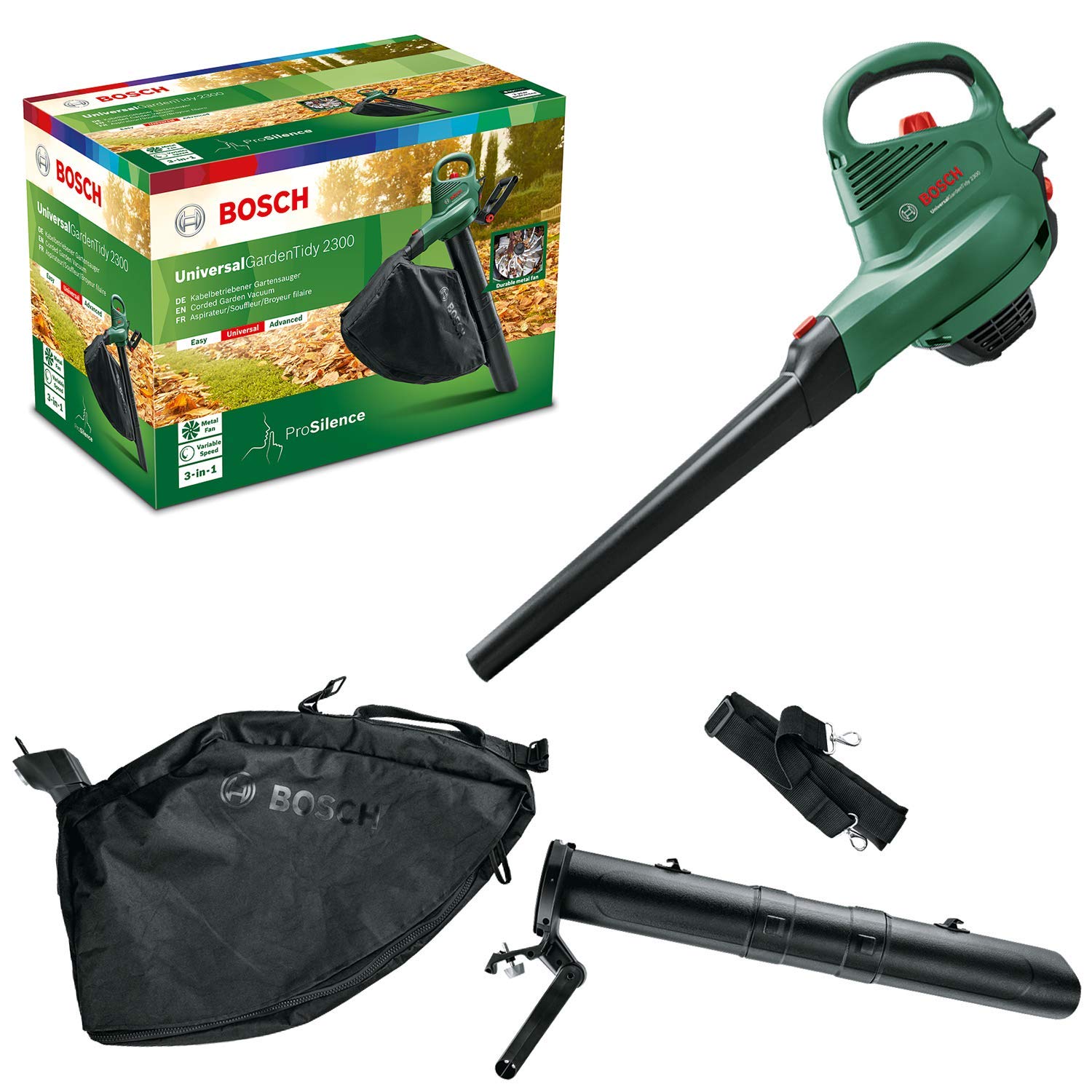 Bosch Electric Leaf Blower and Vacuum Universal Garden Tidy 2300
