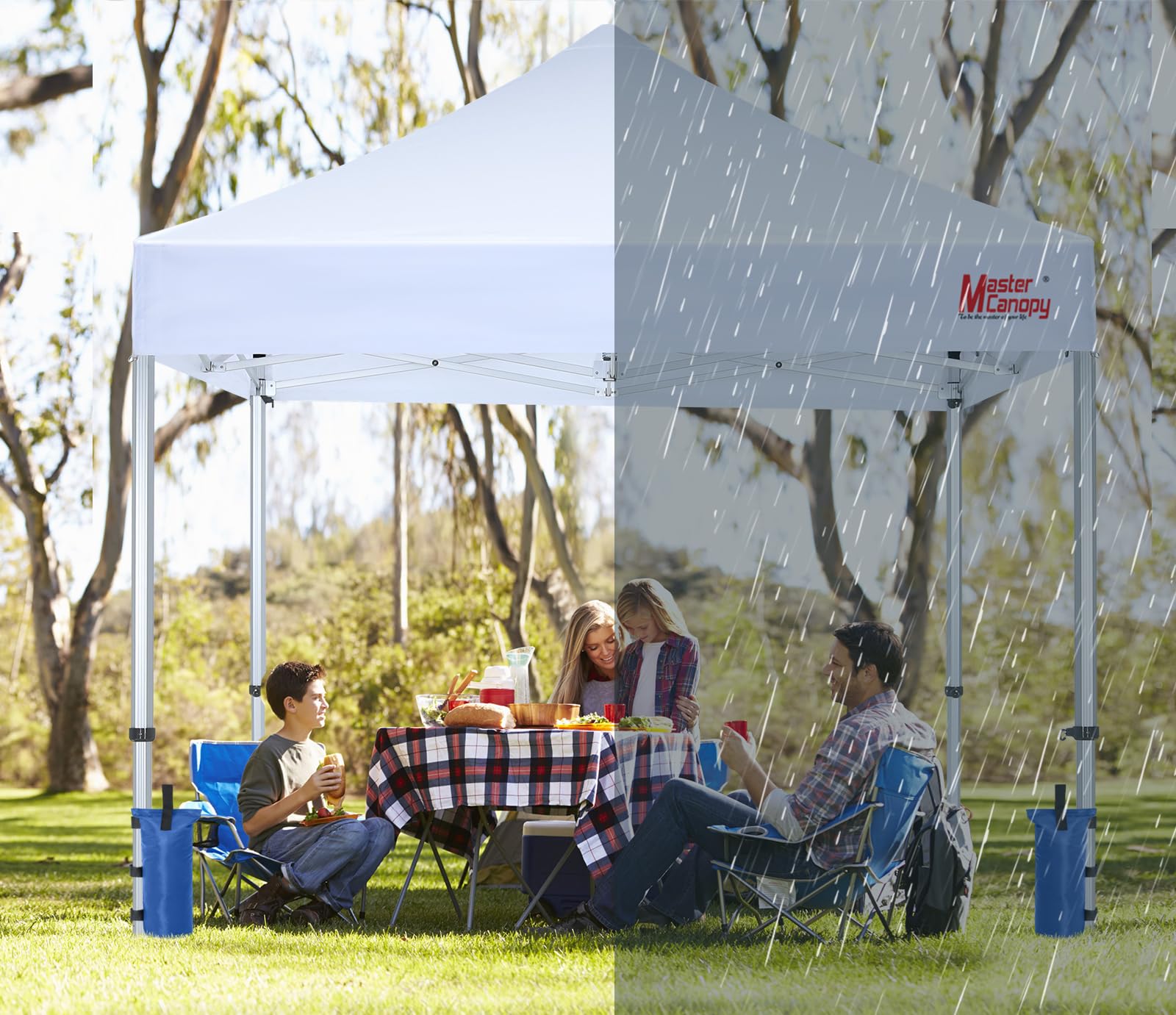 MASTERCANOPY Set of 4 Gazebo Sand Weights SandBags with Pothook for Pop Up Portable Folding Canopy, (Small, Black, Up to 31KG IN TOTAL)