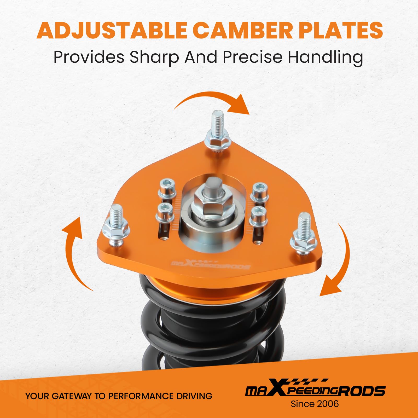 maXpeedingrods Coilovers for Toyota Corolla E90 E100 E110 AE92 AE101 AE111 1988-1999, Spring Shock Absorber Suspension Kit Strut, Adjustable Height Amortiguador Lowering Kits Gold