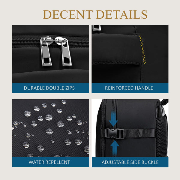 Cabin Bag 45x36x20 for New Easyjet, Underseat Cabin Luggage Bags Carry on Travel Backpack Cabin Size for Airplanes, 30L Hand Luggage Suitcase Water Resistant Laptop Backpacks Black