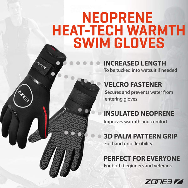 ZONE3 NEOPRENE HEAT TECH GLOVES M