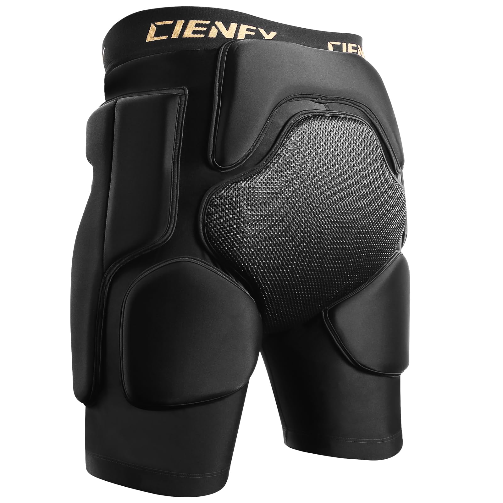 Cienfy 3D Hip Protective Padded Shorts EVA Tailbone Pad Impact Gear for Skiing Skating Snowboarding Skateboarding (Small)