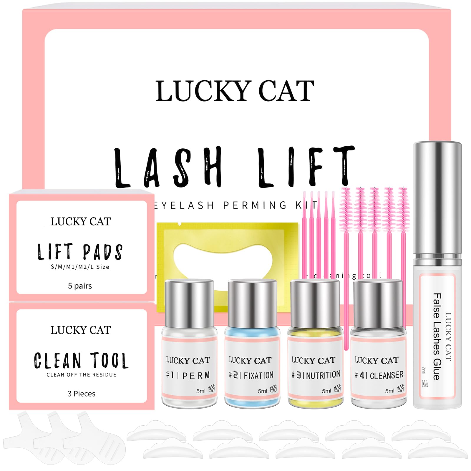 2025 Updated Lash Lift Kit Eyelash Perm Kit,Professional lash perm kit,Lash Extensions,Lash Curling,Semi-Permanent Curling Perming Wave Suitable For