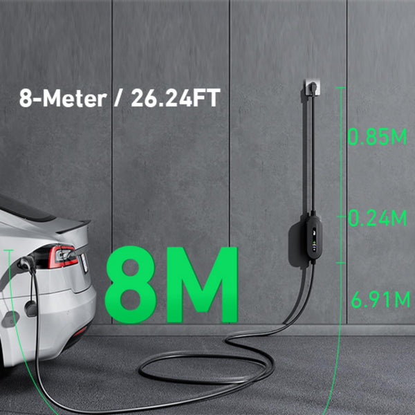 EVJUICION EV Charger Cable Type 2 to 3 Pin Plug 6M, Max. 2.3kW Portable Electric Car Charger, 10A Type 2 Charging Cable 3 Pin IP67/IP65, with LED Indicators&Carry Bag, for EVs and PHEVs (Black)