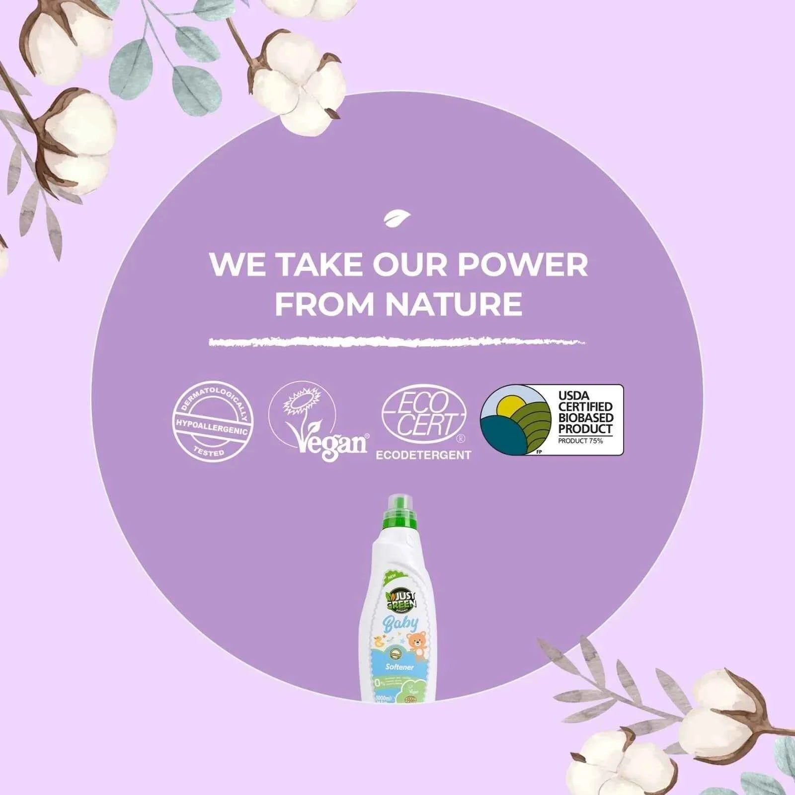 Just Green Organic Baby Laundry Softener 1000ml