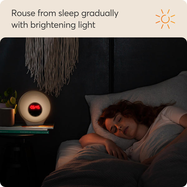 Lumie Sunrise Alarm - Sunrise Wake-up Alarm, Sunset Sleep Feature, Sounds and Mood Lighting, White