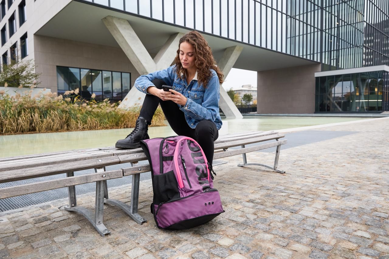 Arena Fastpack 3.0 Sporty Backpack for Swimming, Sea, Gym and Sports, Water-Repellent Travel Bag with Padded Shoulder Straps, Shoe and Wet Clothes Compartment, 40 litres