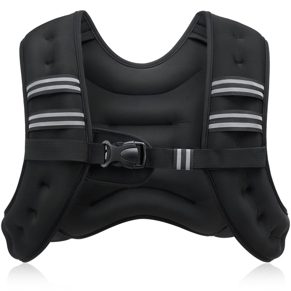 ZELUS Weighted Vest,5.4kg Weight Vest with Reflective Stripe for Workout, Strength Training, Running, Fitness, Muscle Building, Weight Loss,