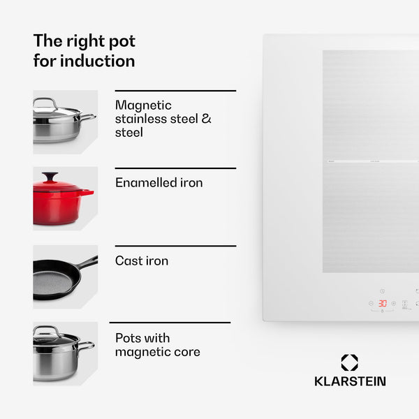 Klarstein Induction Hob, 7000W Electric Hobs Induction Cooker, 4 Ring Electric Pan Hob, Built-In Table Top Cookers w/ 4 Hobs, Touch Control, Inductions Heater Cooktops, Hot Plates for Cooking