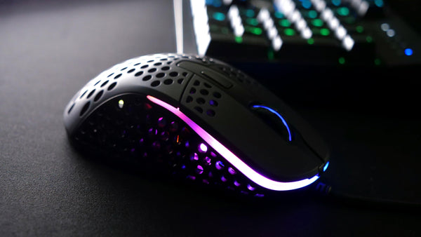 Xtrfy M4 RGB, Ultra-Light Wired Gaming Mouse, Ergonomic Design for Right-Handers, Pixart 3389 Sensor, Adjustable RGB Lighting, Pink Edition
