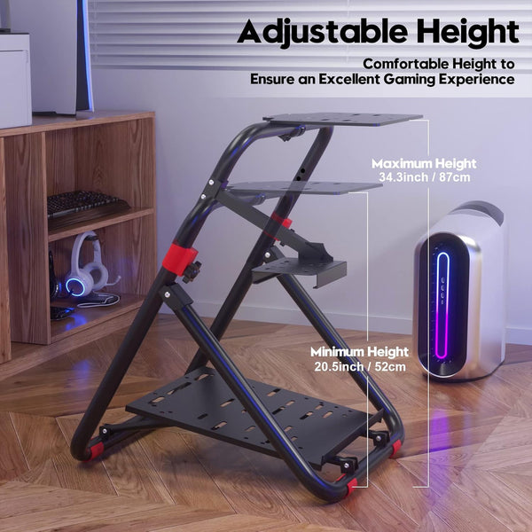 DIWANGUS UK Steering Wheel Stand for Logitech G29/G920/G923, Foldable Racing Wheel Stand, Adjustable Height/Angle, Fit for Thrustmaster T300/T248(STAND ONLY)