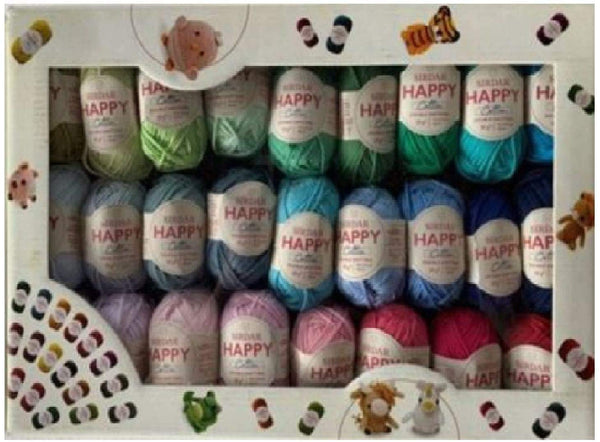 Sirdar Happy Cotton 50 Colours Assortment Box