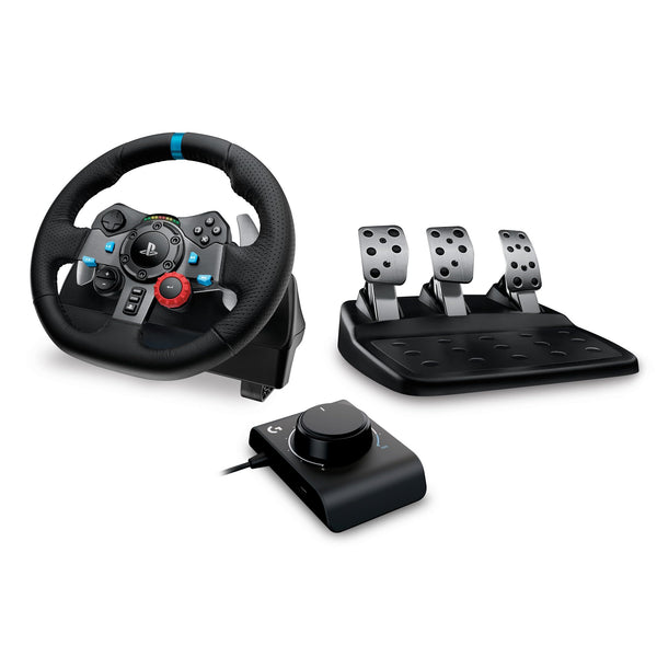 Logitech G G29 Driving Force Racing Wheel and Floor Pedals, Real Force Feedback, Stainless Steel Paddle Shifters, Steering Wheel Cover for PS5, PS4, PC, Mac - Black