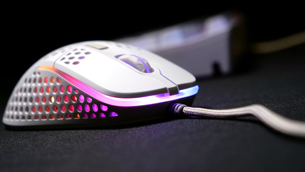Xtrfy M4 RGB, Ultra-Light Wired Gaming Mouse, Ergonomic Design for Right-Handers, Pixart 3389 Sensor, Adjustable RGB Lighting, Pink Edition