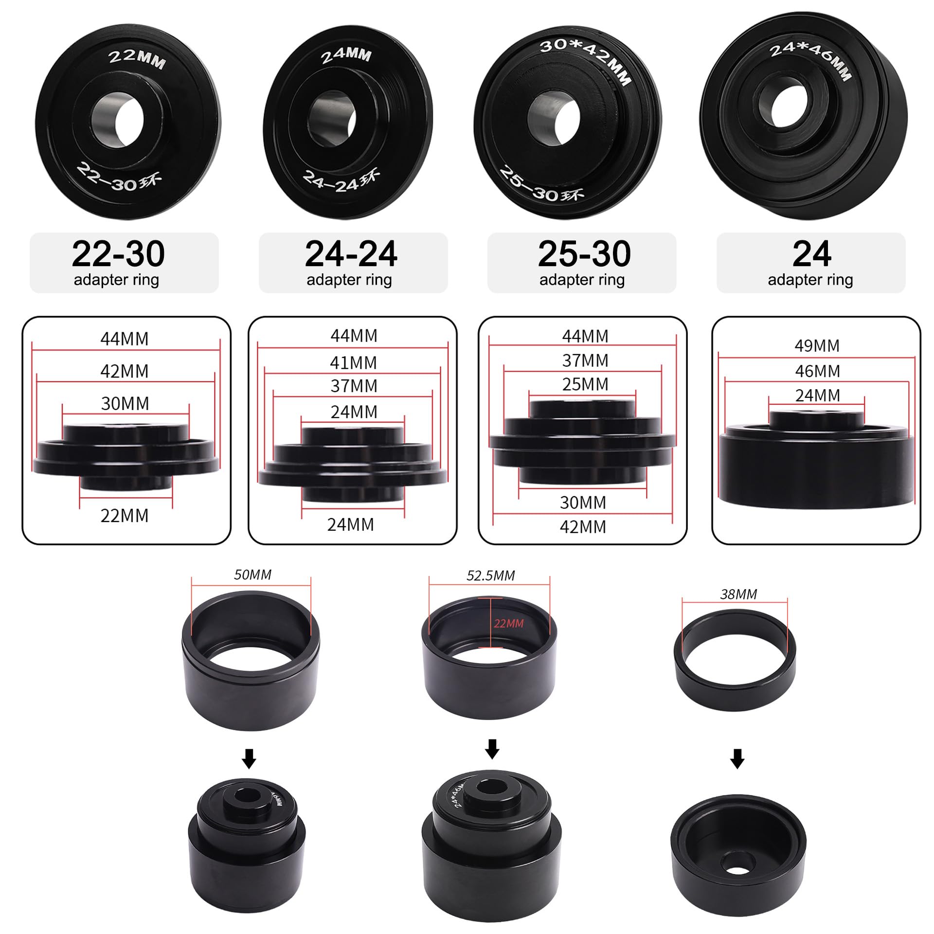 Mimoke Bicycle Bottom Bracket Install and Removal Tool for BB86 BB30 BB91 BB92 PF30 Mountain Road Bike headset Press in Tool (Red)