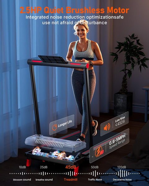 Walking Pad Treadmill, Anylife Incline Walking Pad Under Desk 330lbs Capacity, 2.5HP Portable Treadmills for Home, Compact Treadmill Small Running Pad with LED Display, Remote Control