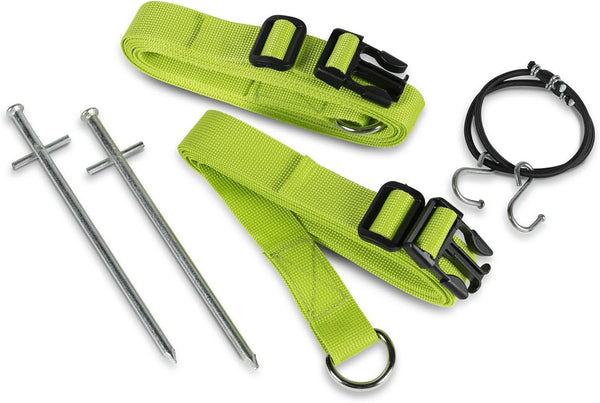 Dometic Storm Straps Tie Down Kit for Kampa or Dometic Awnings - Heavy Duty Secure Fit Acessories and Parts for Caravan, Motorhome, Campervan, Air Awning, Tent - Green
