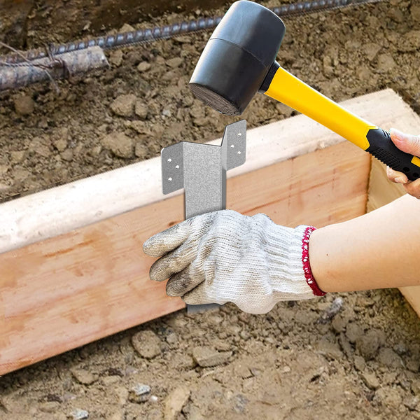 20 Pack Railway Sleeper Brackets Driveway Heavy Duty Edging Edge, Timber Railway Sleeper Stakes, Galvanised Steel