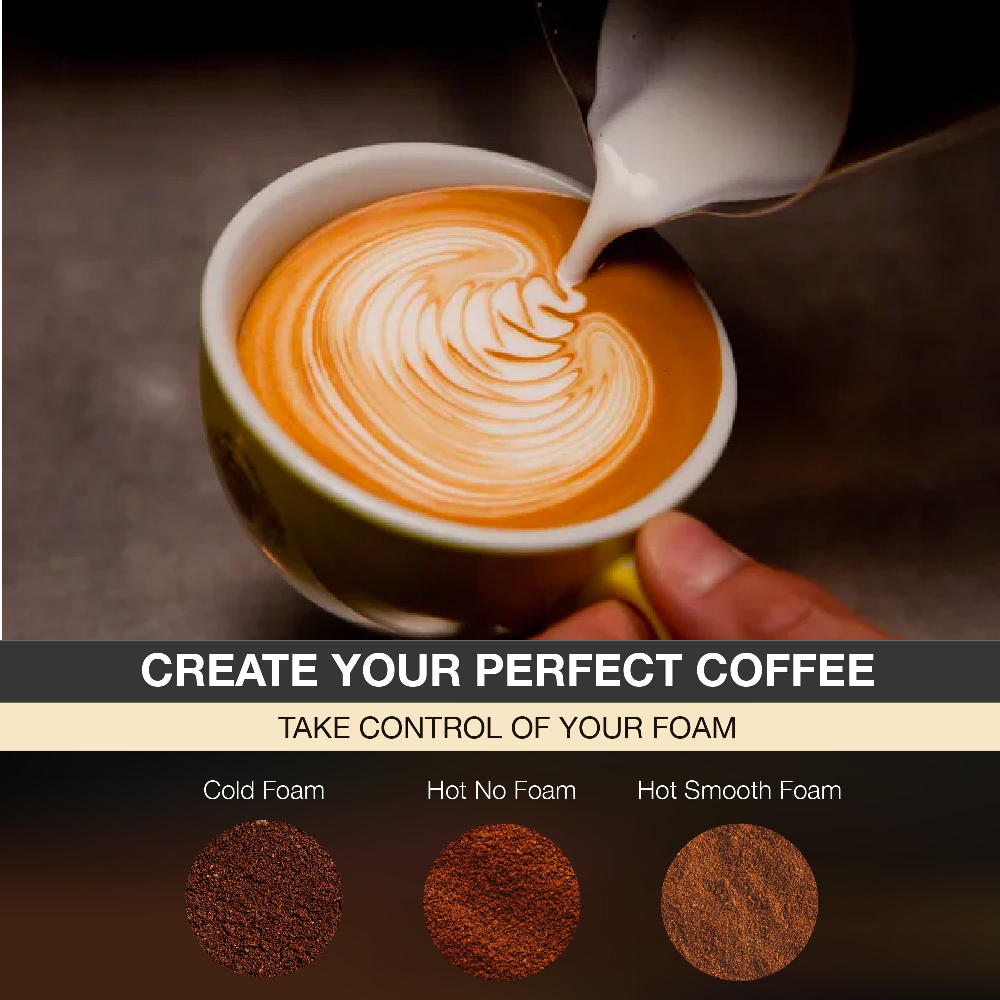 Andrew James Multi-Functional Electric Milk Frother & Milk Steamer, 500W 300ml 5 Functions 1 Touch Operation, Non-Stick, Hot Chocolate Heater, Milk