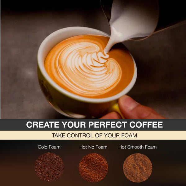 Andrew James Multi-Functional Electric Milk Frother & Milk Steamer, 500W 300ml 5 Functions 1 Touch Operation, Non-Stick, Hot Chocolate Heater, Milk