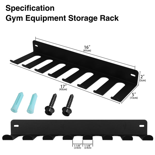 Multi-Purpose Gym Equipment Storage Rack Resistance Bands Storage Hanger Barbell Rack Heavy Duty Gym Rack for Exercise Bands, Lifting Belts and Jump