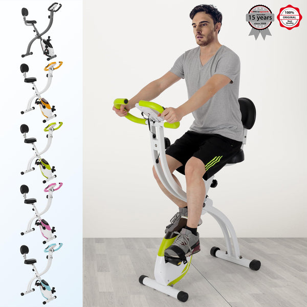 Ultrasport F-Bike Folding Exercise Bike 286 lbs Capacity, Extra Silent with Relax Foam Seat I Exercise Bikes for Home Use, Exercise Bike Foldable, Indoor Bike, Stationary Bike