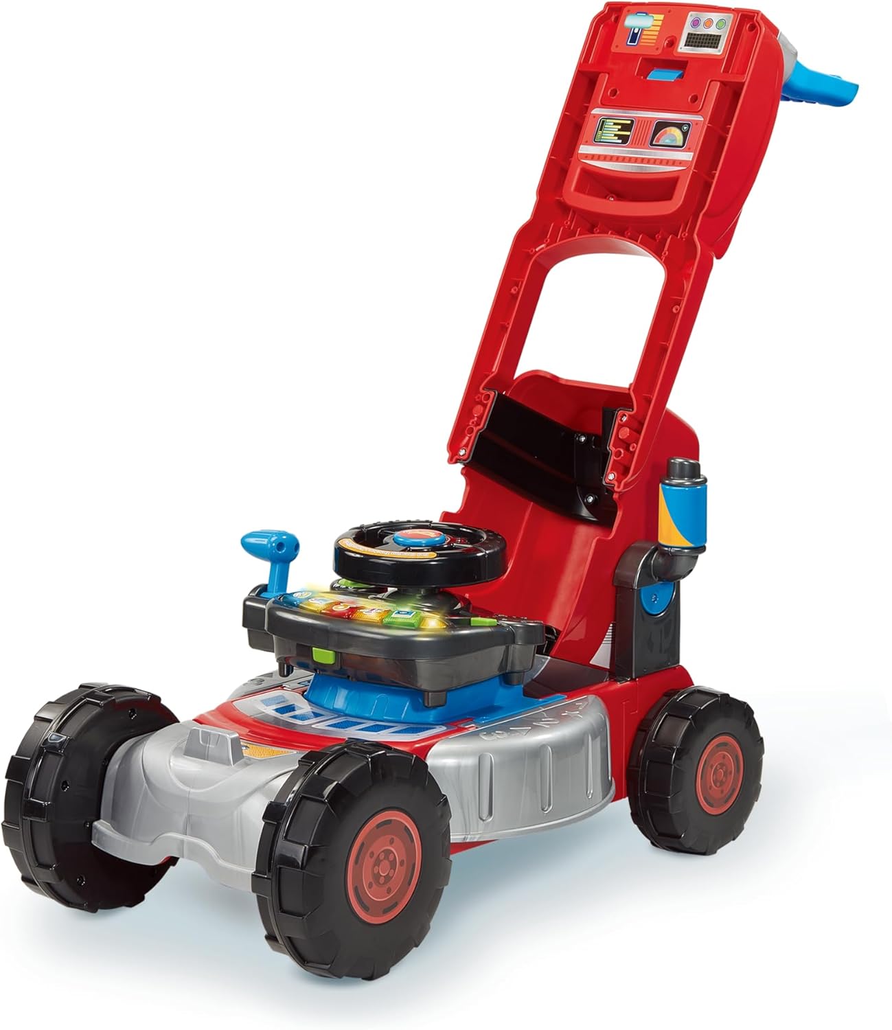 VTech 3-in-1 Mow and Grow Tractor, Ride-On Tractor, Push-Along Mower, Includes Driver Panel, Imaginative Play, Sound Effects, Interactive Play Suitable for Ages 12, 18, 24 Months, English Version