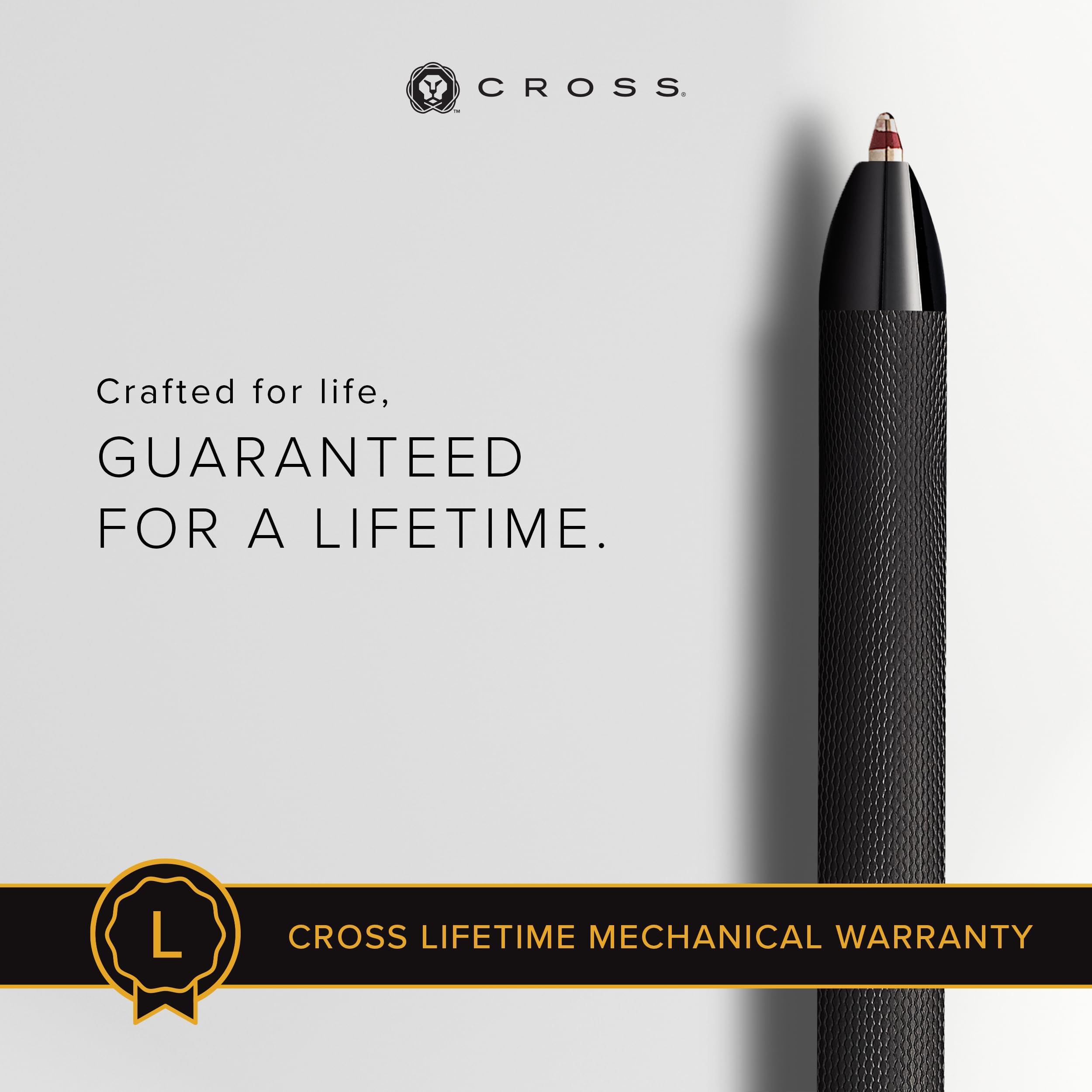 CROSS Tech3+ Satin Black Multi-Function Ballpoint Pen with Stylus incl. Premium Gift Box – Refillable Ballpen & Pencil