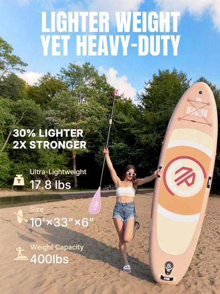 Niphean Inflatable Paddle Board with Stable Wing and Durable SUP Accessories, 10' Stand up Paddle Boards for Adults & Youth, Idea for Stand up Paddleboarding Beginner, Versatile Yoga Paddle Board