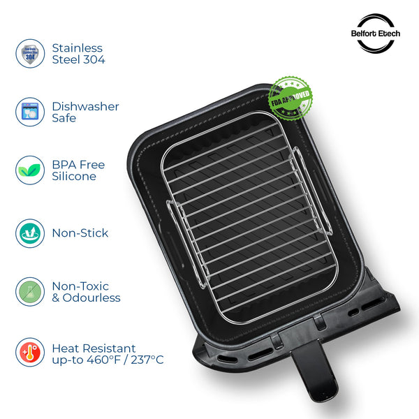 Premium Ninja AF400UK Accessories | 10 PCS Ninja AF400UK Accessories | 2.5mm Liner Thickness & 8mm high Silicone Lines on Base | Specially Designed