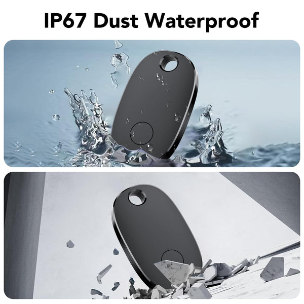 Air Tags-4 Pack, Bluetooth Tracker Works with Apple Find My APP (iOS Only), Keys Finder and Item Locator for Luggage, Backpack, Suitcases, Replaceable Battery, IP67 Waterproof Tracking Tag