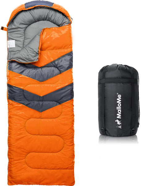 MalloMe Sleeping Bags for Adults & Kids Sleeping Bag 3-4 Season - Ultralight Backpacking Sleeping Bag Cold Weather & Warm, Lightweight Compact, Single Adult Girls Boys Winter Sleep Camping Accessories