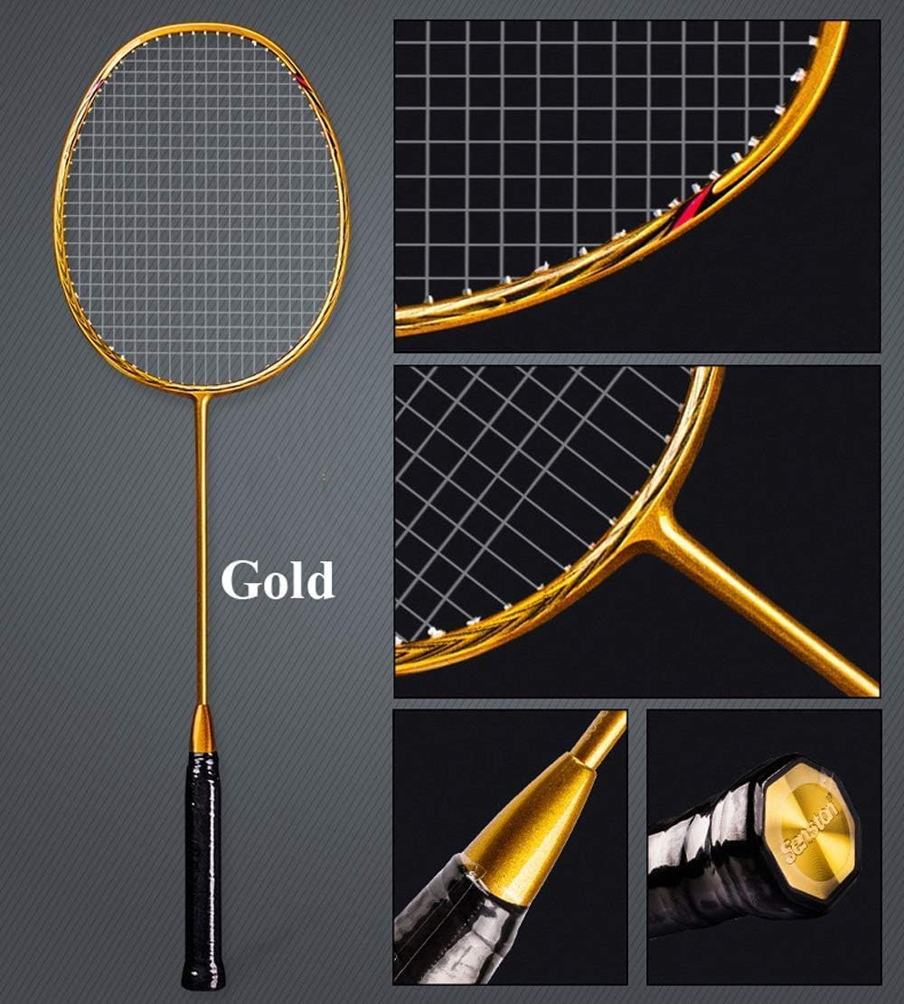 Senston Badminton Racket N80 Single High-grade Carbon-Fiber Badminton Racket,Including Badminton Bag