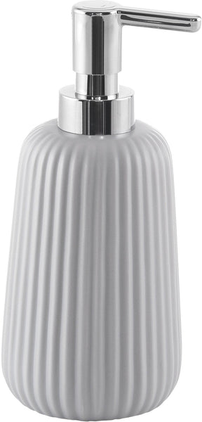 Gedy Marika Soap Dispenser, Ceramic, Grey, 8 x 8 x 18