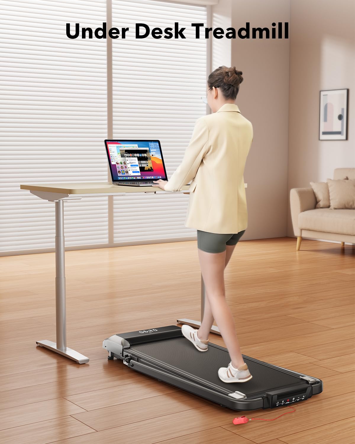 Treadmills for Home with 7% Incline, 2.5HP FoldingTreadmill, 1-12km/h Under Desk Treadmill with Incline, Walking Running Machine for Home & Office, LED Display,Remote Control and App