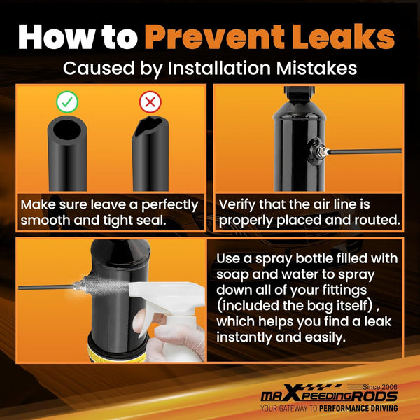 maXpeedingrods Rear Adjustable Air Ride Suspension Compressor Kit for Harley Davidson Touring Electra Street Road Glide 1994-2020