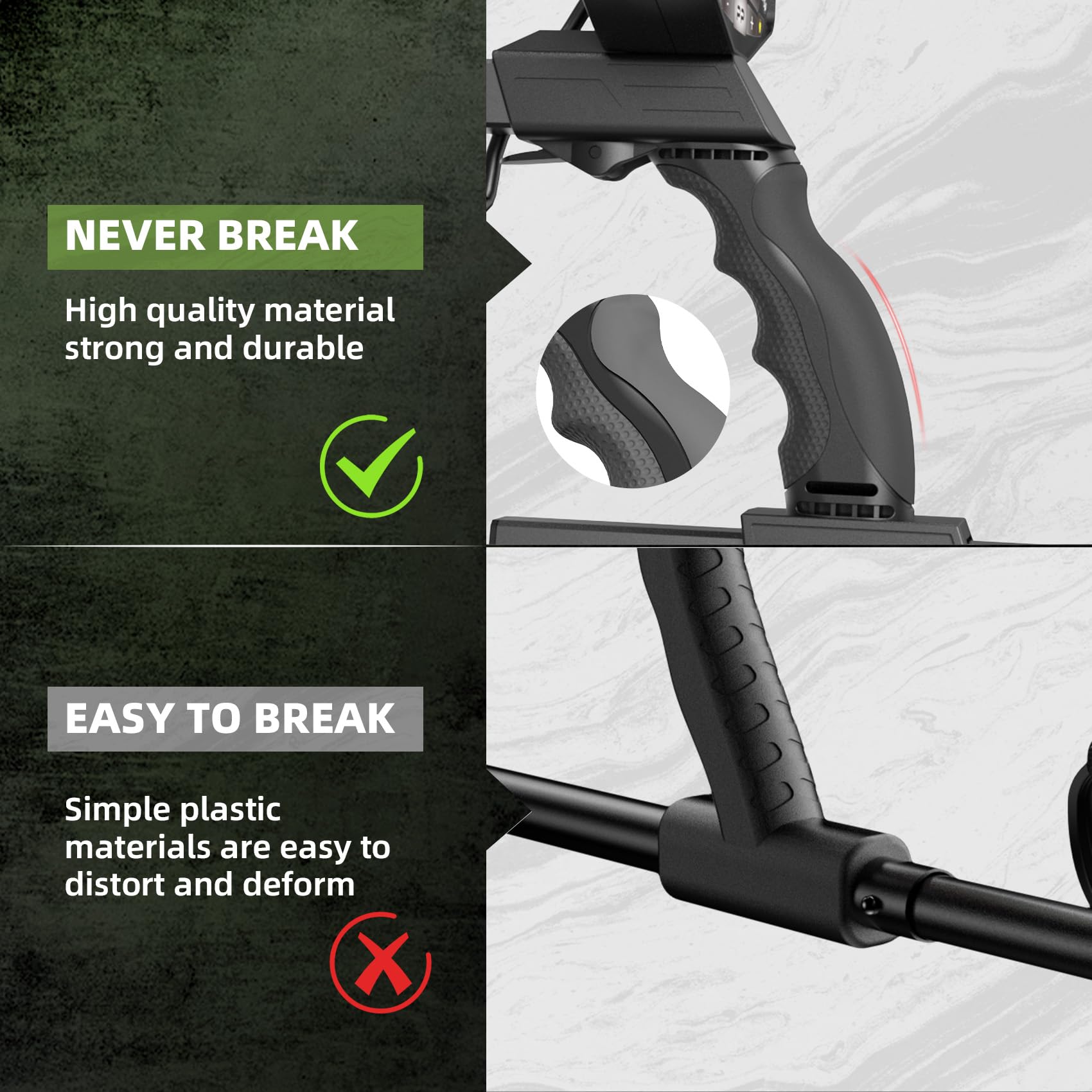 GreenRex Metal Detector for Adults Professional, Waterproof Pinpoint, High Accuracy Gold and Silver Detection, Underwater and Beach Use, 10'' IP68 Coil, Bigger LCD, New Advanced DSP Chip