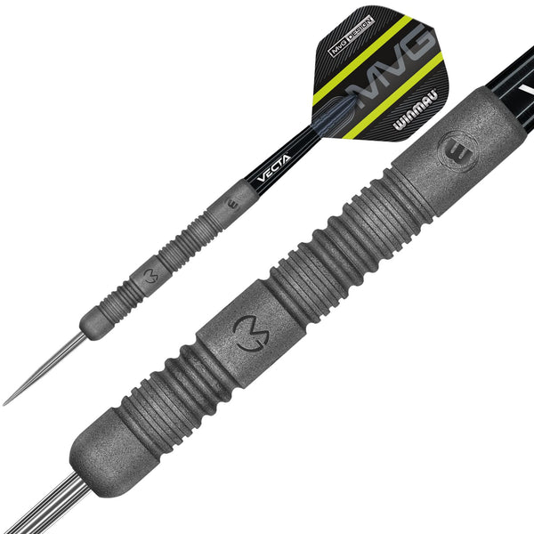 WINMAU Darts Set - Michael Van Gerwen MvG Exact Steeltip Darts - Includes Darts Flights & Stems, Available in 21.5g, 23g, 24g & 25g, Professional 90%
