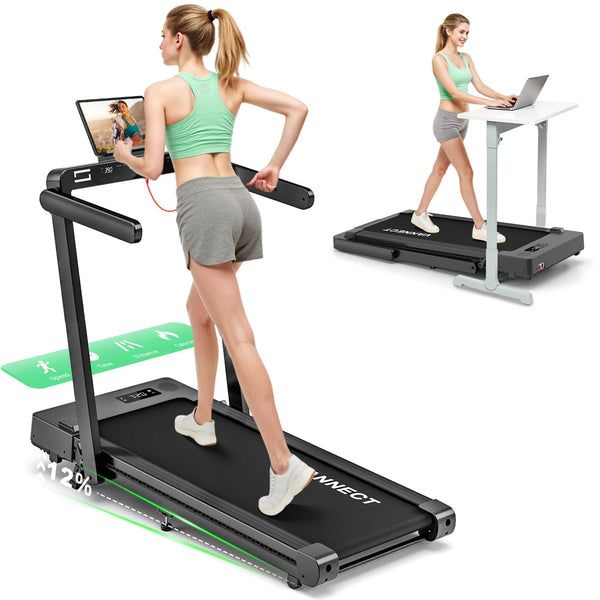 VANNECT Upgraded Walking Pad with 9/12% Incline, 1-10KM/H＆1-14KM/H Under Desk Treadmill, 2.75HP/3.0HP Quiet Jogging Running Walking Pad Treadmill with 330LBS & 400LBS Capacity, Magnetic Remote Control