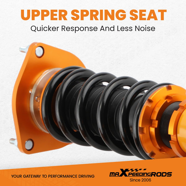 maXpeedingrods Coilovers for Toyota Corolla E90 E100 E110 AE92 AE101 AE111 1988-1999, Spring Shock Absorber Suspension Kit Strut, Adjustable Height Amortiguador Lowering Kits Gold