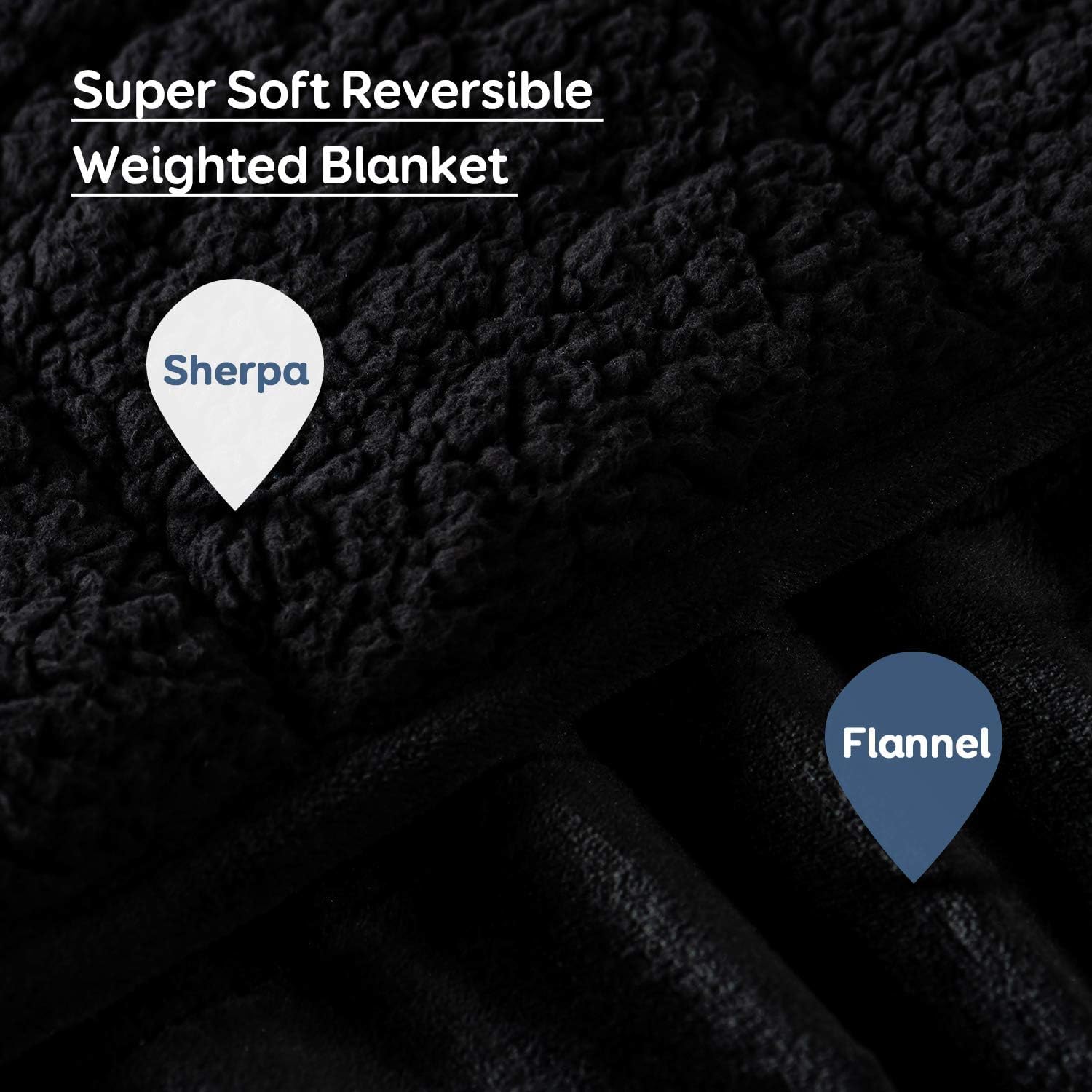 Sivio Sherpa Fleece Weighted Blanket for Adult, 7kg Heavy Fuzzy Throw Blanket with Soft Plush Flannel, Reversible Twin-Size Super Soft Extra Warm Cozy