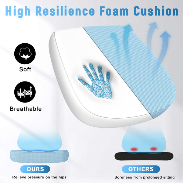 naspaluro Office Chair Ergonomic Desk with 90° Flip-up Armrest Lumbar Support, Height Adjustable Chair, Executive Swivel Computer Padded Seat Cushion for Home/Office