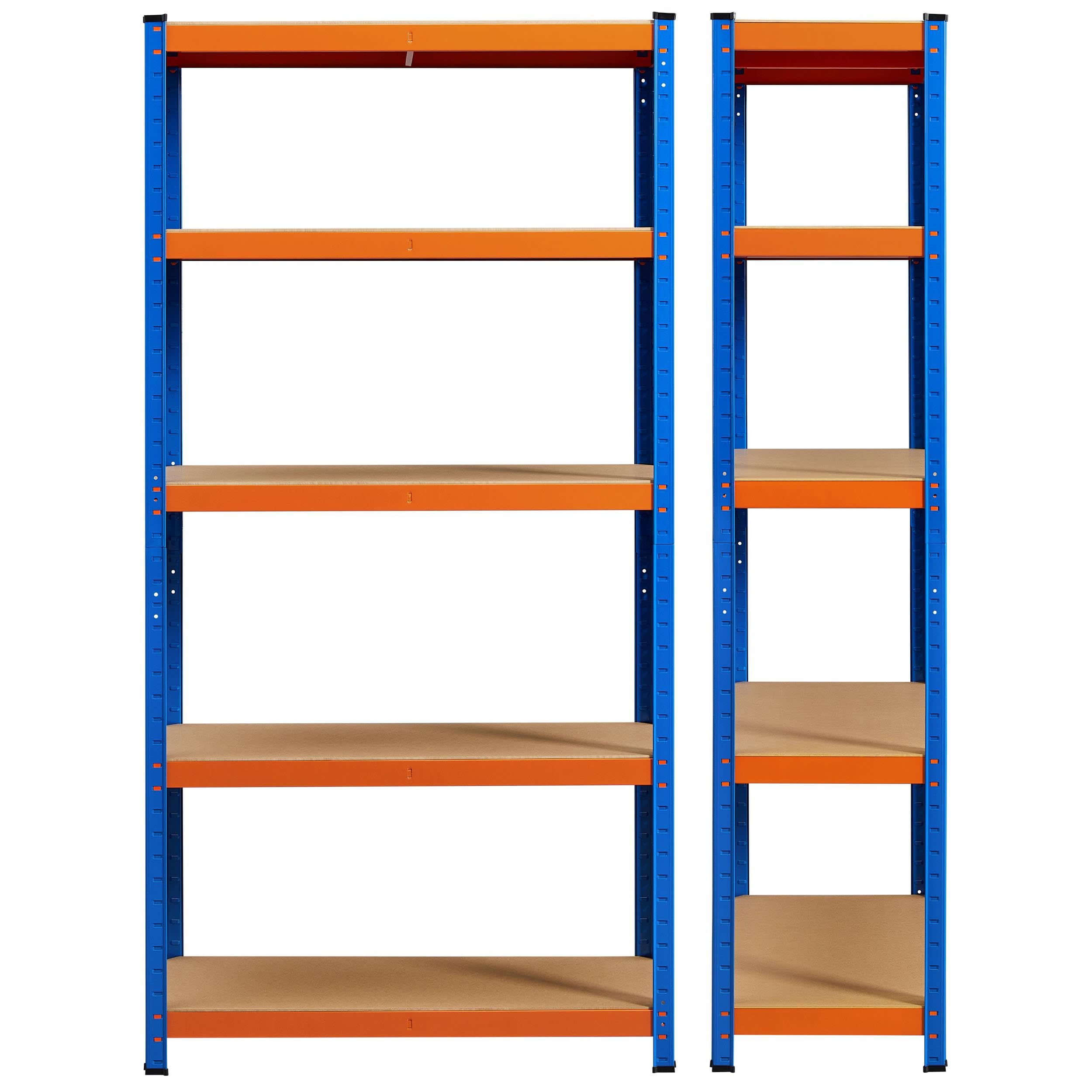 Yaheetech Garage Shelving Units - 5 Tier Heavy Duty Rack for Storage Metal Utility Shelves,180cm x 90cm x 40cm,175KG Per Shelf,Blue