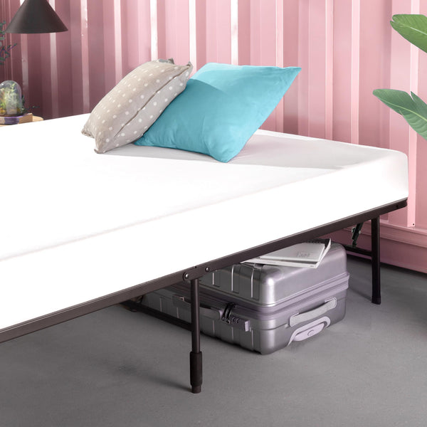 Zinus SmartBase King Size Bed frame - Bed 150x200 cm - 35 cm Height with Underbed Storage - Metal Platform Bed frame great for a guest bed - Black