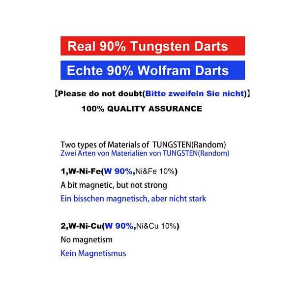 CyeeLife 22g Tungsten Steel Dart Barrels 90% 2BA