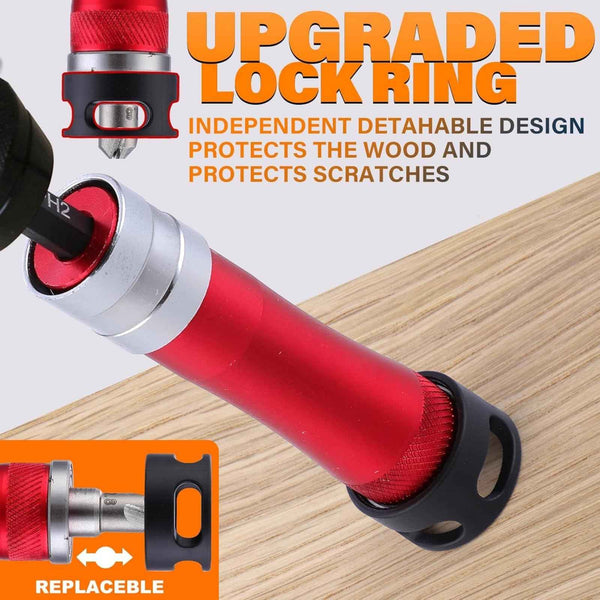 Magicbox Countersink Drill Bit Set, 10 in 1 HSS Wood Drill Bit Set with Depth Stop & Case, 4 Pcs Bidirectional Countersink Bits for Wood, MDF, Plastic Professional Drill Bits Set with Hex Shank